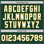 Custom Green Gold Pinstripe White Authentic Two Tone Baseball Jersey
