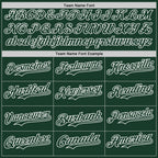 Custom Green White Pinstripe White Authentic Two Tone Baseball Jersey