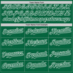 Custom Kelly Green White Pinstripe White Authentic Two Tone Baseball Jersey