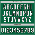 Custom Kelly Green Black Pinstripe White Authentic Two Tone Baseball Jersey