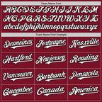 Custom Crimson Black Pinstripe White Authentic Two Tone Baseball Jersey