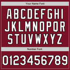 Custom Crimson Black Pinstripe White Authentic Two Tone Baseball Jersey