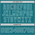 Custom Teal White Pinstripe White Authentic Two Tone Baseball Jersey