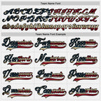 Custom White Vintage USA Flag Black-Maroon Hockey Lace Neck Jersey