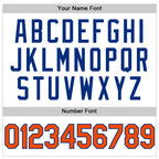 Custom White Orange-Royal Authentic Throwback Baseball Jersey