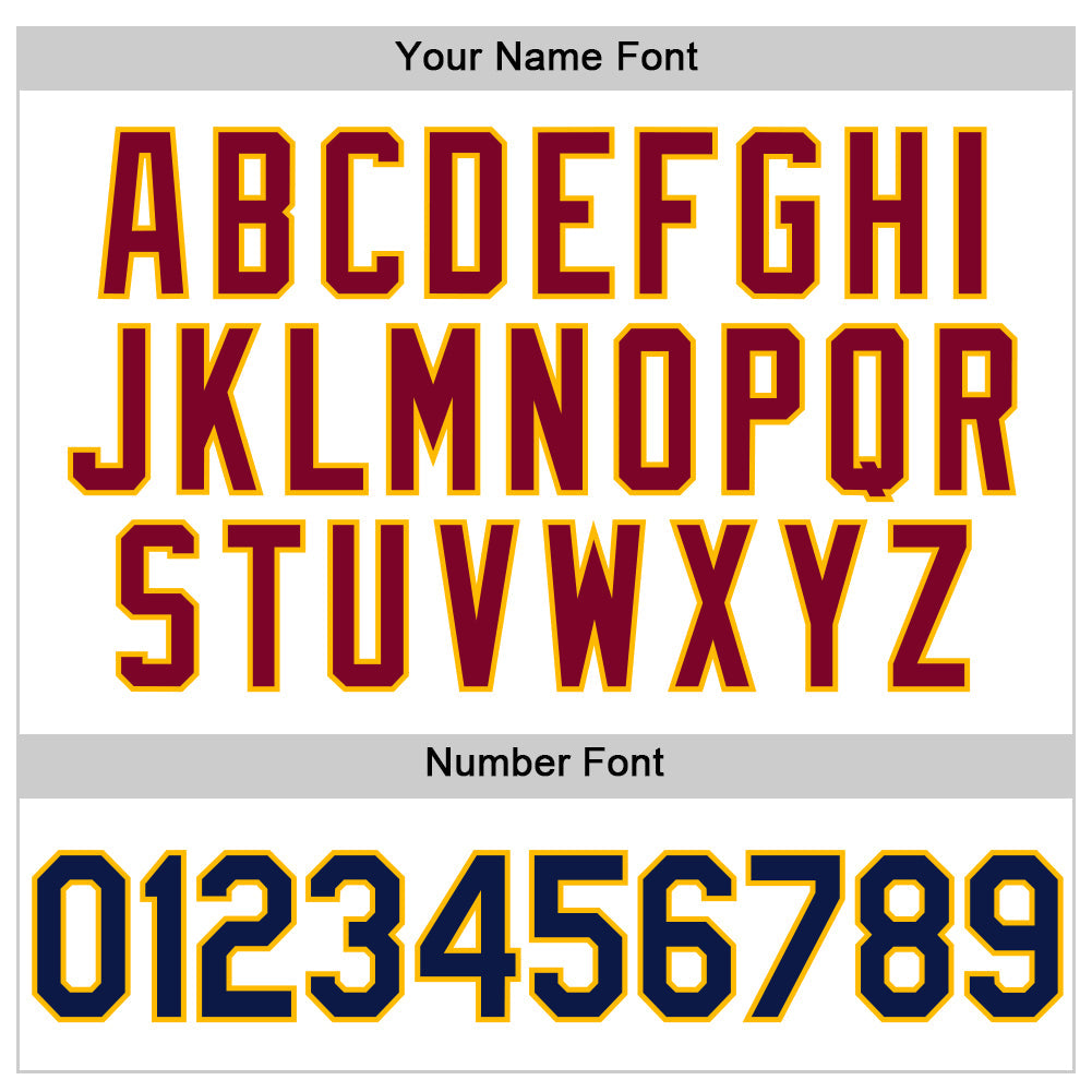 Custom White Navy-Gold Authentic Throwback Baseball Jersey