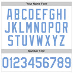 Custom White Light Blue Authentic Throwback Baseball Jersey