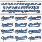 Custom White Light Blue-Black Authentic Throwback Baseball Jersey