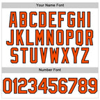 Custom White Orange-Black Authentic Throwback Baseball Jersey