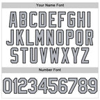 Custom White Gray-Black Authentic Throwback Baseball Jersey