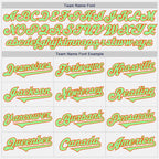 Custom White Pea Green-Orange Authentic Baseball Jersey