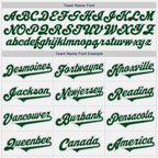 Custom White Green-Gray Authentic Baseball Jersey