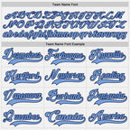 Custom White Light Blue-Navy Hockey Jersey