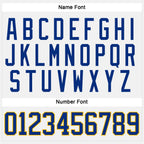 Custom White Royal-Gold Hockey Jersey