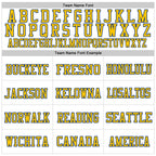 Custom White Yellow-Royal Mesh Authentic Football Jersey