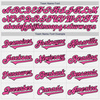 Custom White Pink-Black Authentic Baseball Jersey