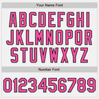 Custom White Pink-Black Authentic Baseball Jersey