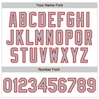 Custom White Gray-Red Authentic Baseball Jersey