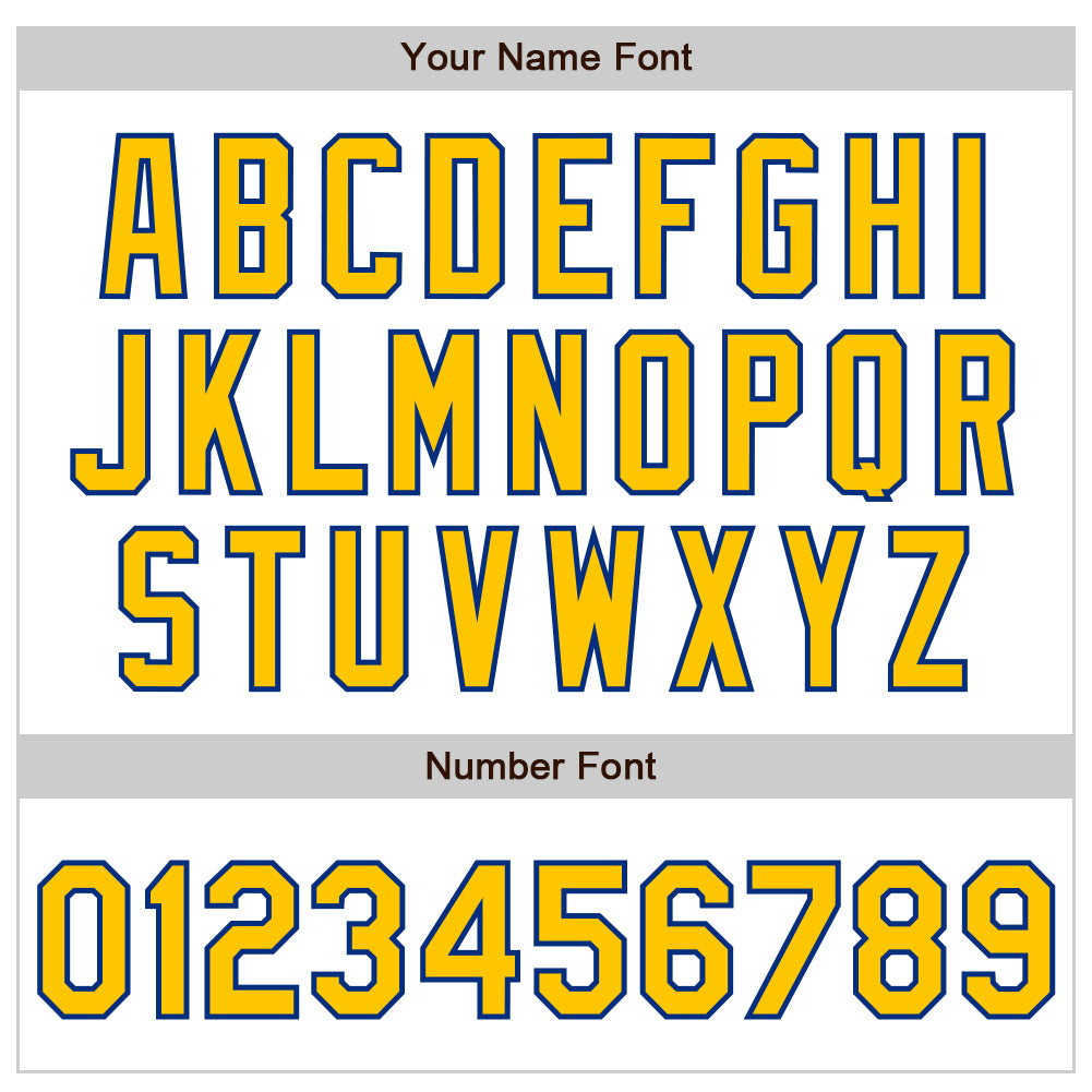 Custom White Yellow-Royal Authentic Baseball Jersey