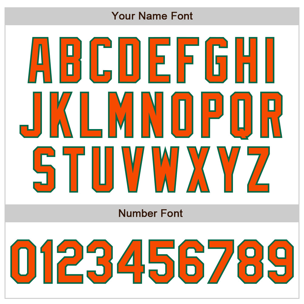 Custom White Orange-Kelly Green Authentic Baseball Jersey