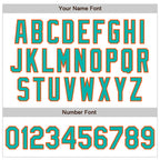 Custom White Aqua-Orange Authentic Baseball Jersey