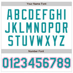 Custom White Teal-Pink Authentic Baseball Jersey