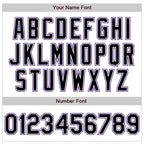 Custom White Black-Purple Authentic Baseball Jersey