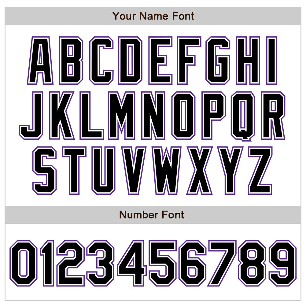 Custom White Black-Purple Authentic Baseball Jersey