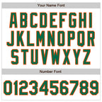 Custom White Kelly Green-Orange Authentic Baseball Jersey