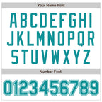 Custom White Teal Authentic Baseball Jersey