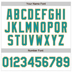 Custom White Teal-Old Gold Authentic Baseball Jersey