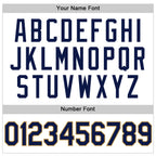 Custom White Navy-Old Gold Authentic Throwback Basketball Jersey