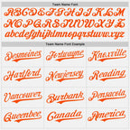 Custom White Orange Authentic Baseball Jersey