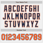 Custom White Orange-Navy Authentic Baseball Jersey