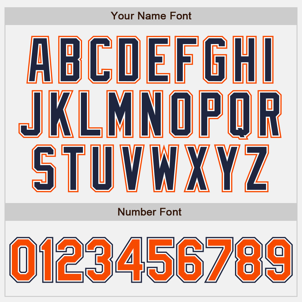 Custom White Orange-Navy Authentic Baseball Jersey