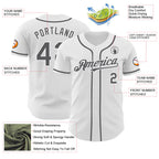 Custom White Steel Gray Authentic Baseball Jersey