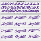 Custom White Purple Authentic Baseball Jersey
