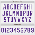 Custom White Purple Authentic Baseball Jersey