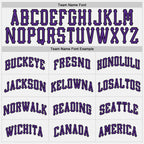 Custom White Purple-Black Authentic Baseball Jersey