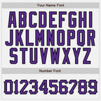 Custom White Purple-Black Authentic Baseball Jersey