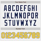 Custom White Yellow-Navy Authentic Baseball Jersey
