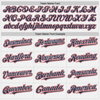 Custom White Red-Navy Authentic Baseball Jersey