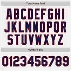 Custom White Navy-Red Authentic Baseball Jersey