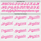Custom White Pink Authentic Baseball Jersey