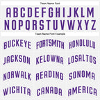 Custom White Purple Pinstripe Purple Authentic Baseball Jersey