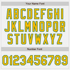 Custom White Gold-Kelly Green Authentic Baseball Jersey