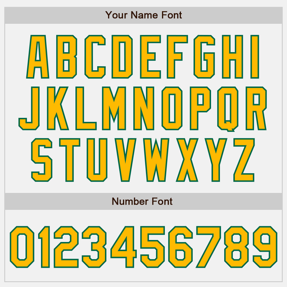 Custom White Gold-Kelly Green Authentic Baseball Jersey