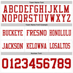 Custom White Red Authentic Football Jersey