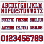 Custom White Red-Royal Authentic Football Jersey