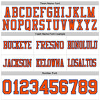 Custom White Orange-Royal Authentic Football Jersey